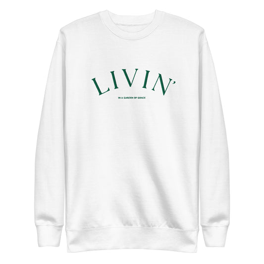 Livin' Embroidered Crewneck