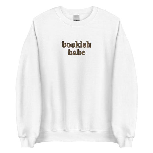 Bookish Babe Embroidered Crewneck