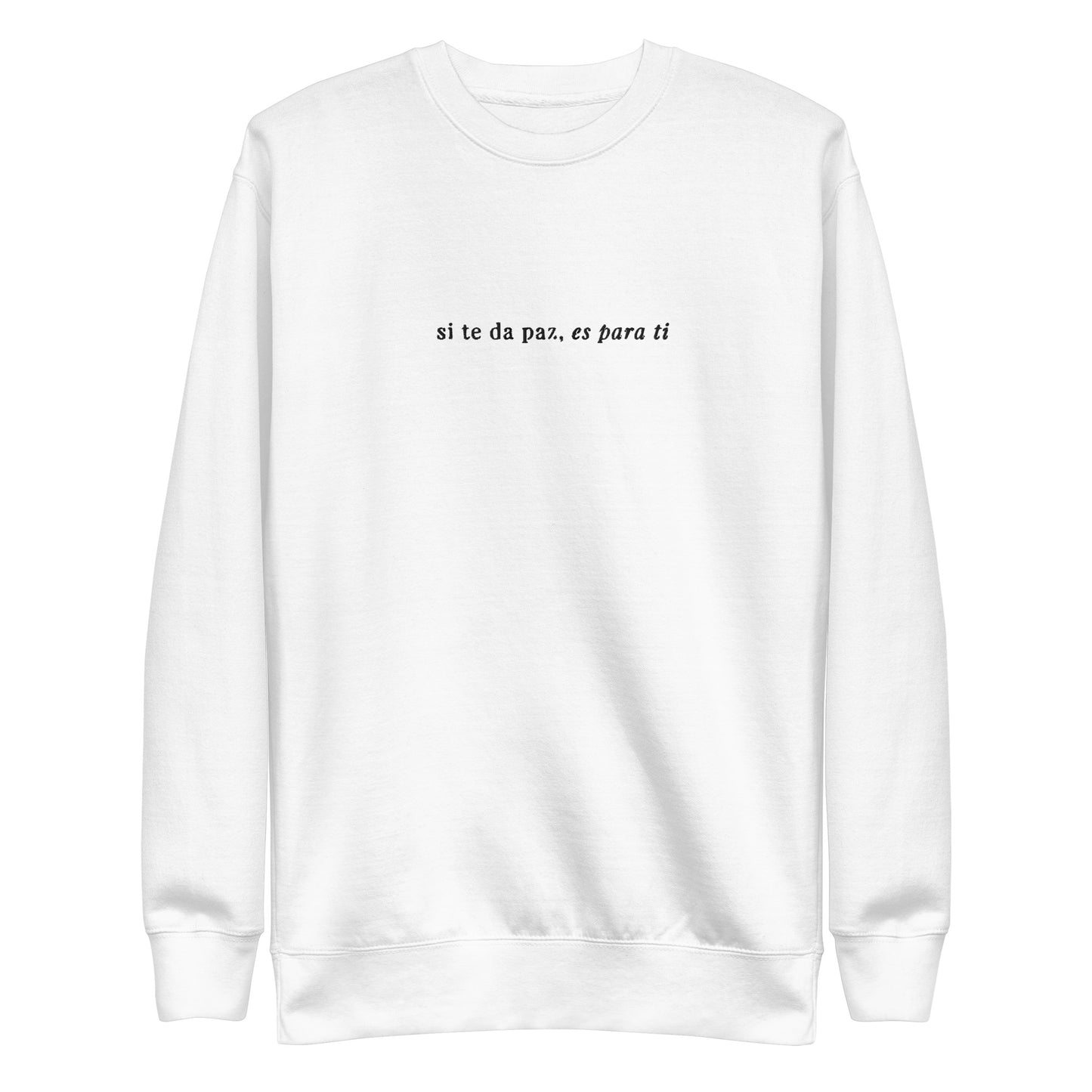 Si Te Da Paz Embroidered Crewneck